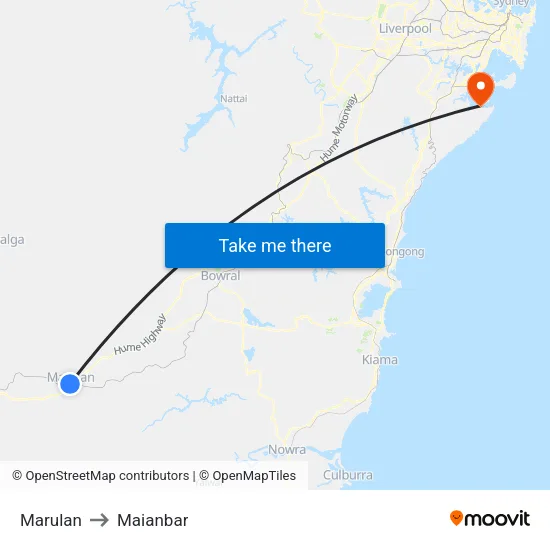 Marulan to Maianbar map