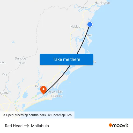 Red Head to Mallabula map