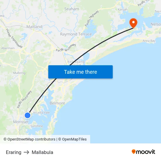 Eraring to Mallabula map