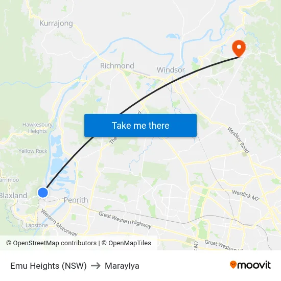 Emu Heights (NSW) to Maraylya map