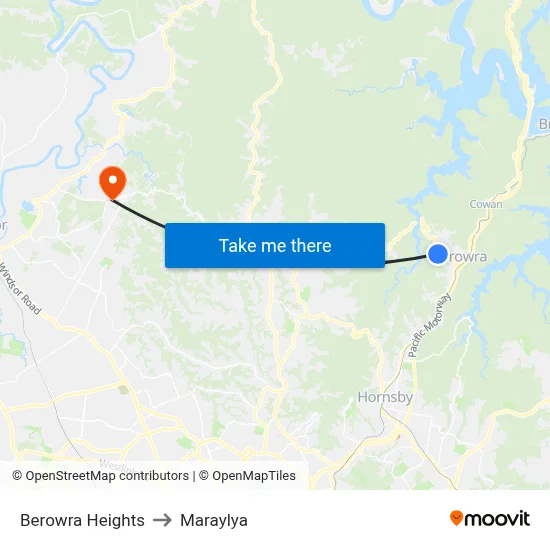 Berowra Heights to Maraylya map