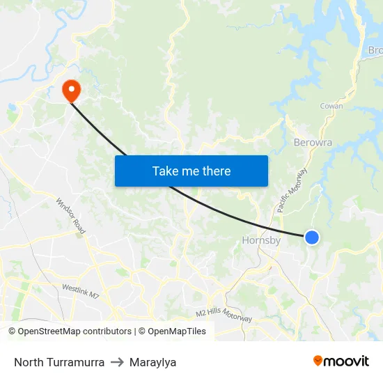 North Turramurra to Maraylya map