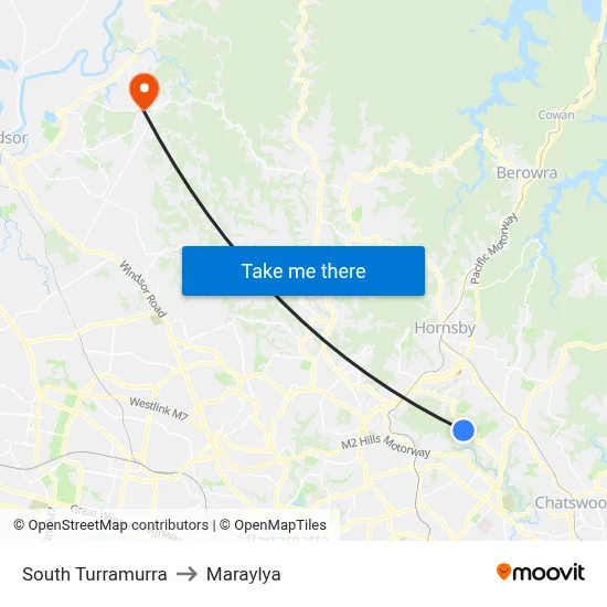 South Turramurra to Maraylya map