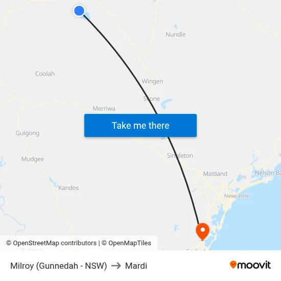 Milroy (Gunnedah - NSW) to Mardi map