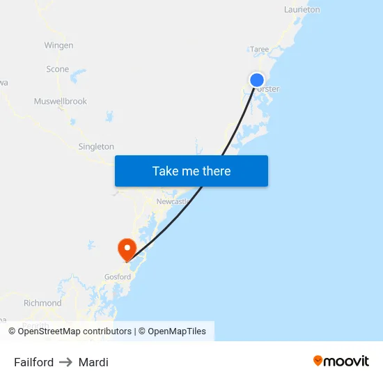 Failford to Mardi map
