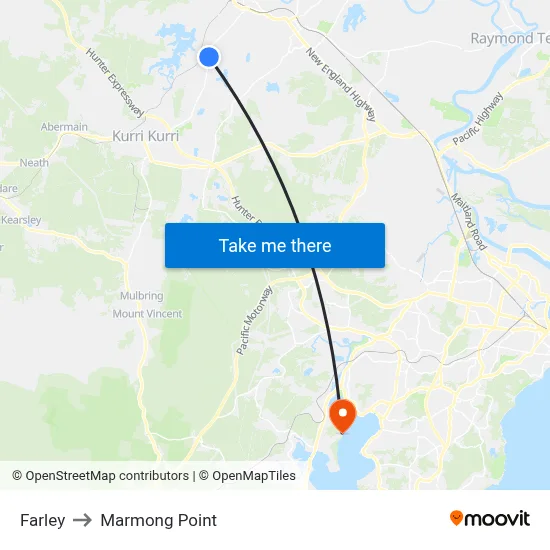 Farley to Marmong Point map