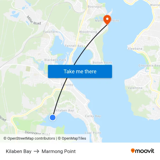 Kilaben Bay to Marmong Point map
