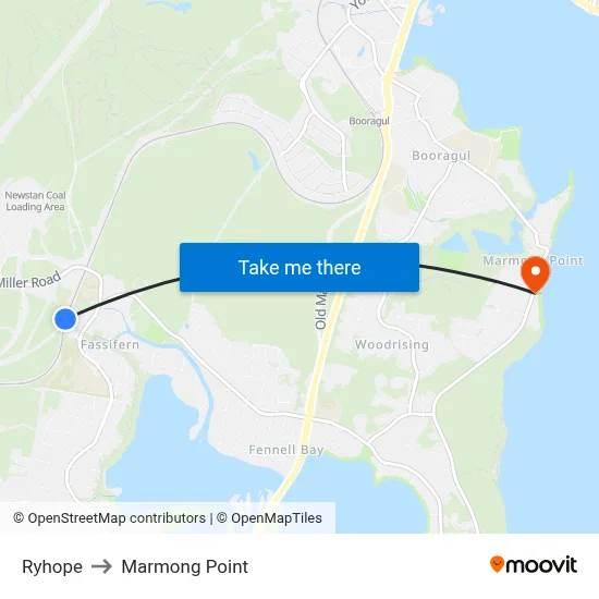 Ryhope to Marmong Point map