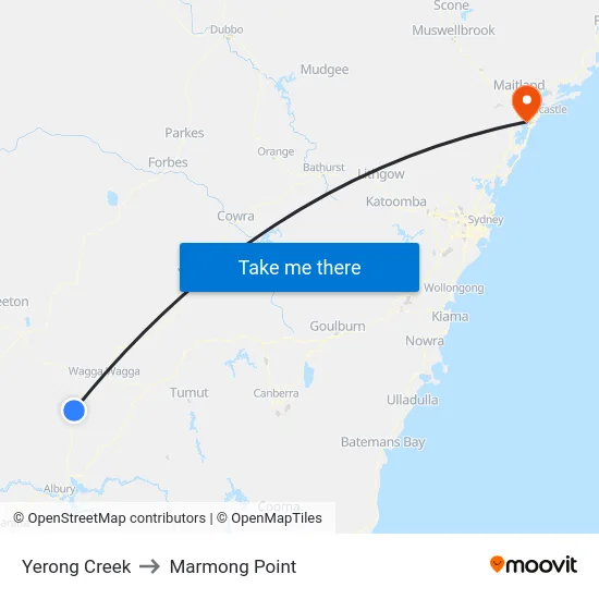 Yerong Creek to Marmong Point map