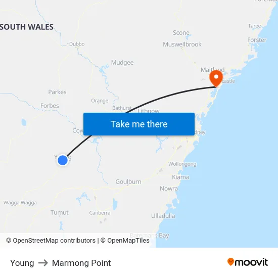 Young to Marmong Point map