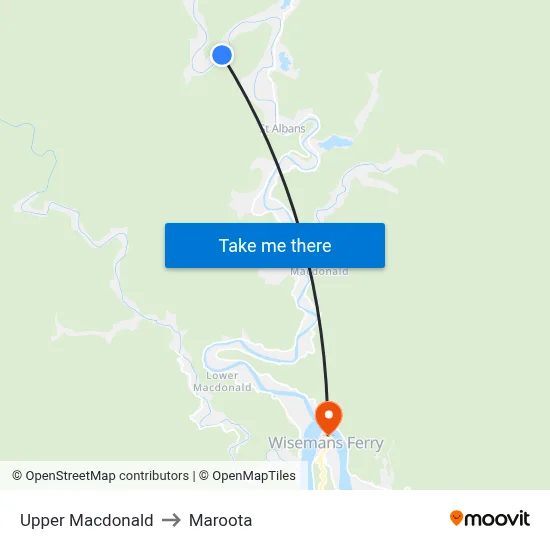 Upper Macdonald to Maroota map
