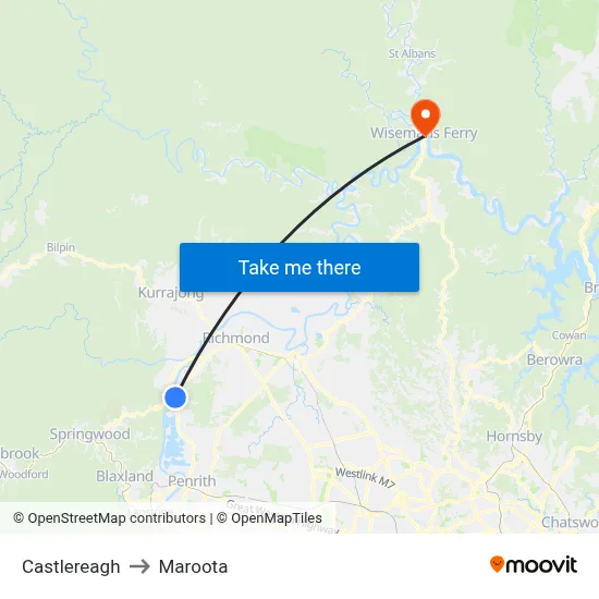 Castlereagh to Maroota map