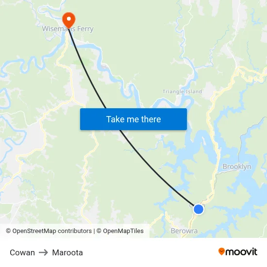 Cowan to Maroota map