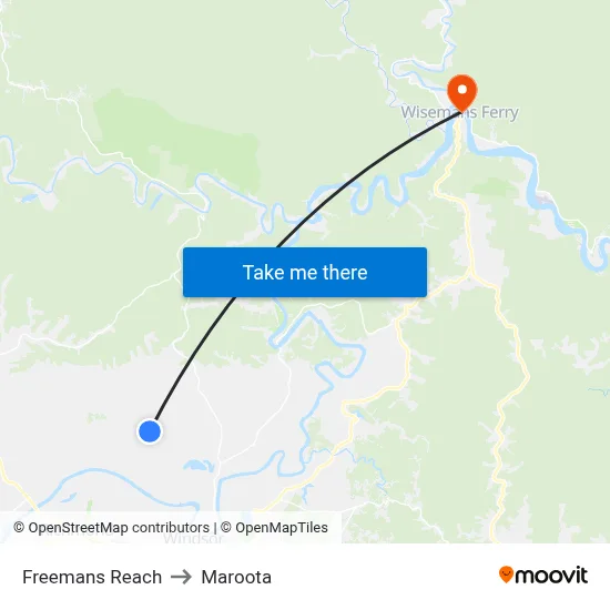 Freemans Reach to Maroota map