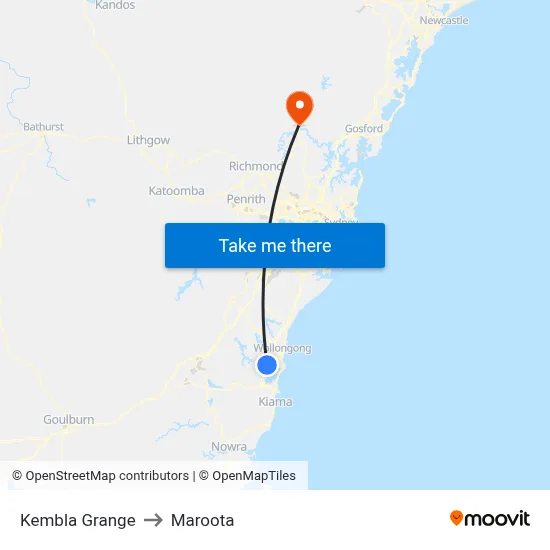 Kembla Grange to Maroota map