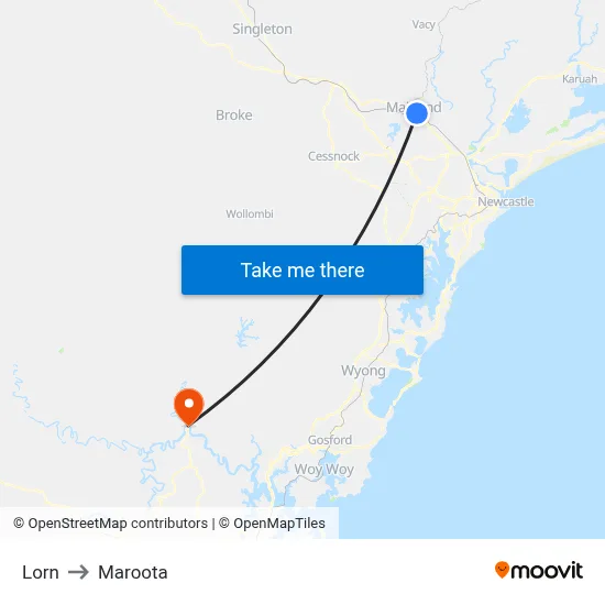 Lorn to Maroota map