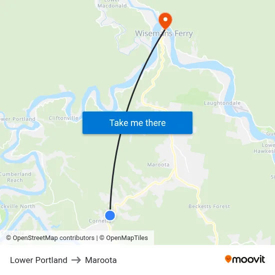 Lower Portland to Maroota map