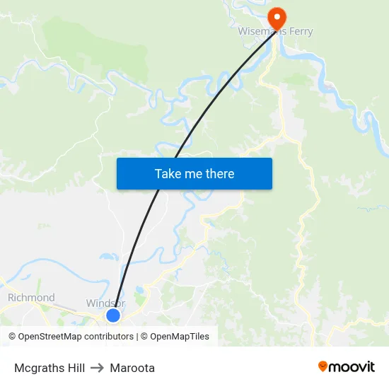 Mcgraths Hill to Maroota map
