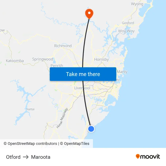 Otford to Maroota map