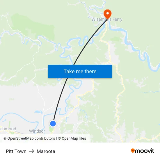 Pitt Town to Maroota map