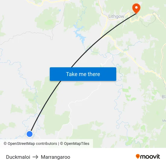 Duckmaloi to Marrangaroo map