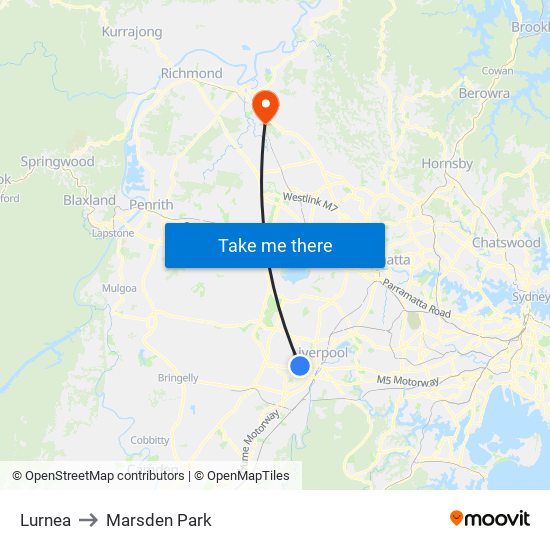 Lurnea to Marsden Park map