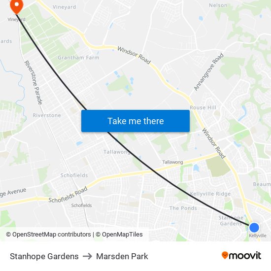 Stanhope Gardens to Marsden Park map