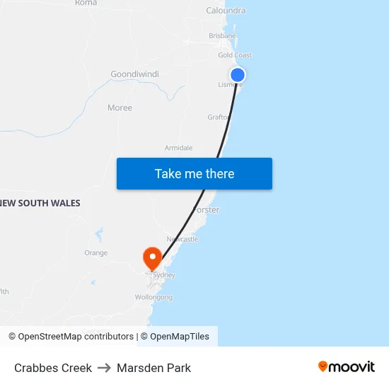 Crabbes Creek to Marsden Park map