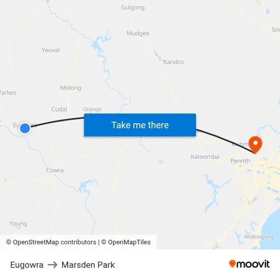 Eugowra to Marsden Park map