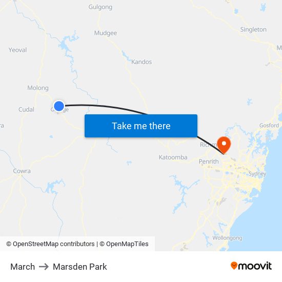 March to Marsden Park map