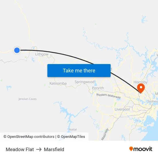 Meadow Flat to Marsfield map