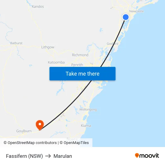 Fassifern (NSW) to Marulan map