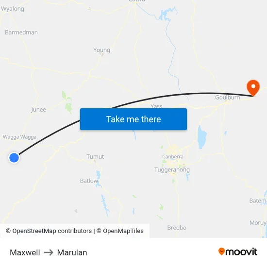 Maxwell to Marulan map
