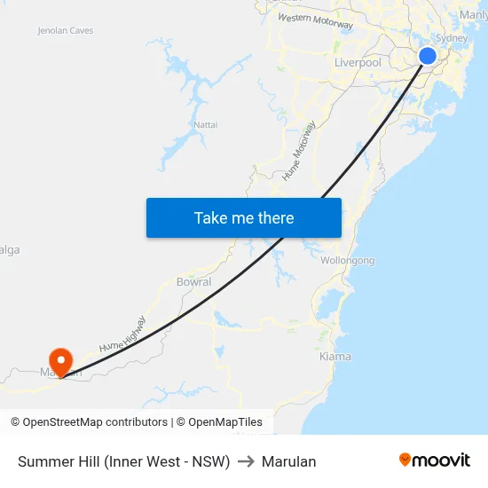 Summer Hill (Inner West - NSW) to Marulan map