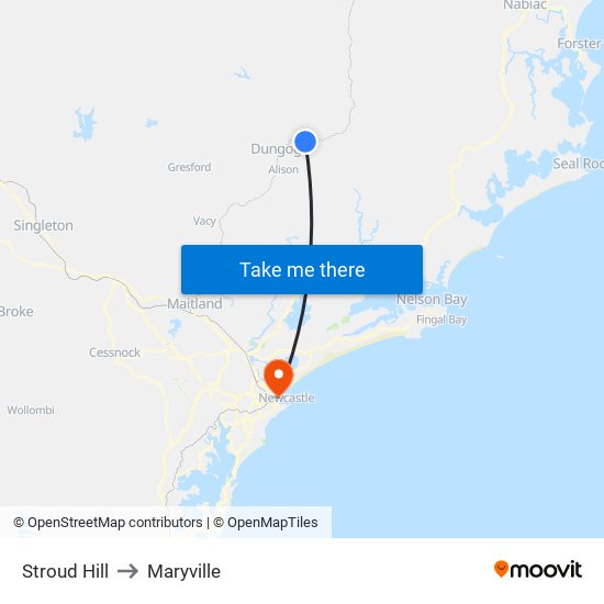 Stroud Hill to Maryville map