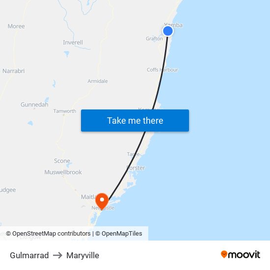 Gulmarrad to Maryville map