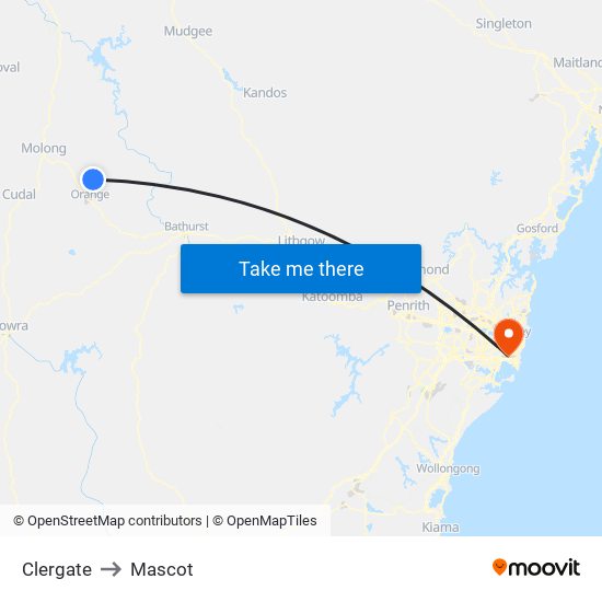 Clergate to Mascot map