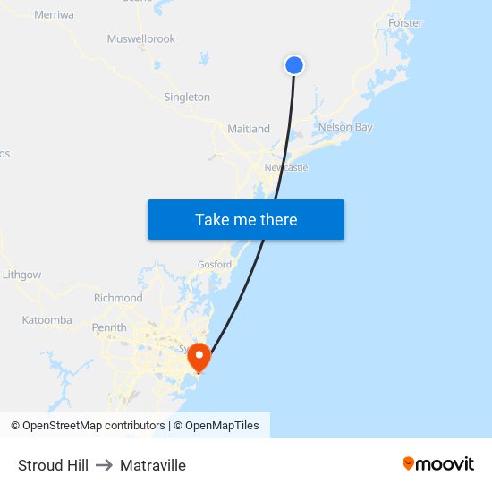 Stroud Hill to Matraville map