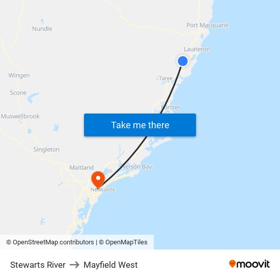 Stewarts River to Mayfield West map