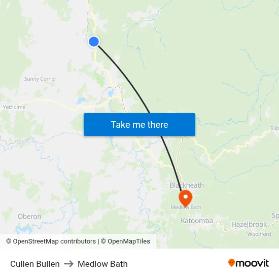 Cullen Bullen to Medlow Bath map