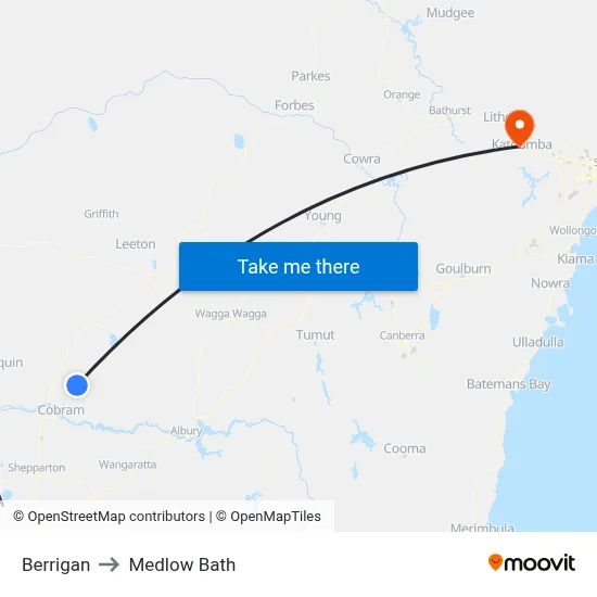 Berrigan to Medlow Bath map