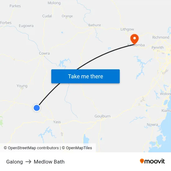 Galong to Medlow Bath map