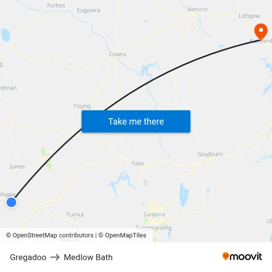 Gregadoo to Medlow Bath map