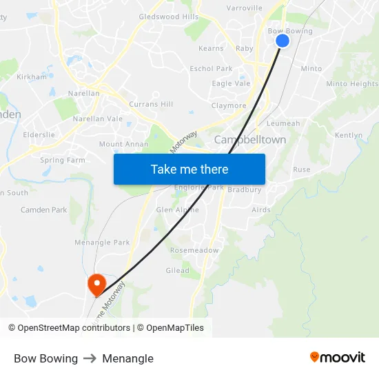 Bow Bowing to Menangle map
