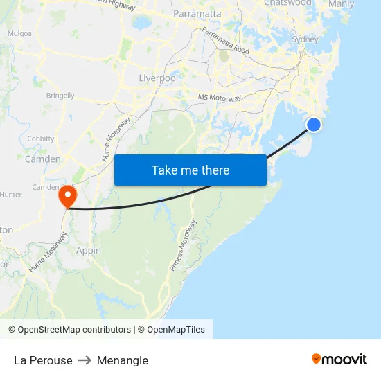 La Perouse to Menangle map