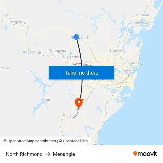 North Richmond to Menangle map