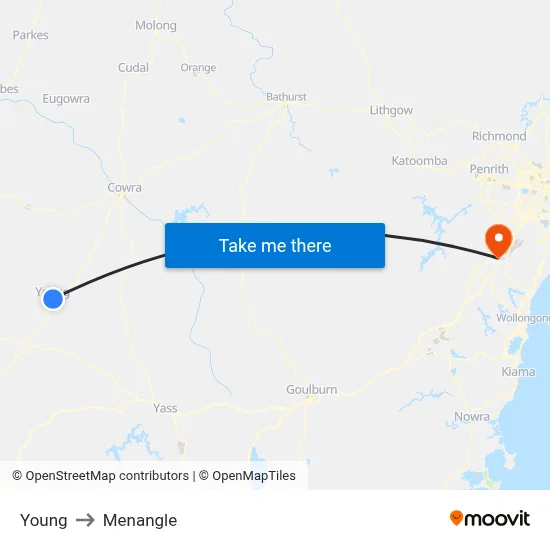 Young to Menangle map