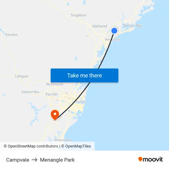 Campvale to Menangle Park map