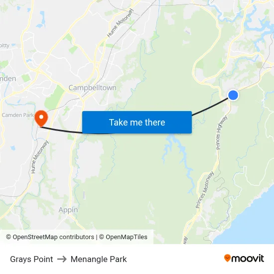 Grays Point to Menangle Park map