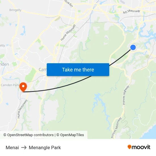 Menai to Menangle Park map